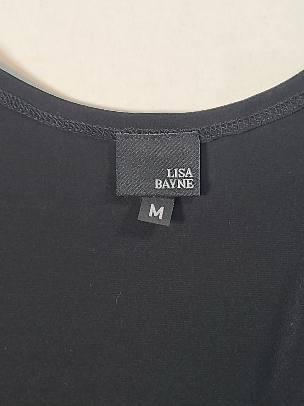 Lisa Bayne Medium Stylish Classic Black Women's Scoop Tank Top